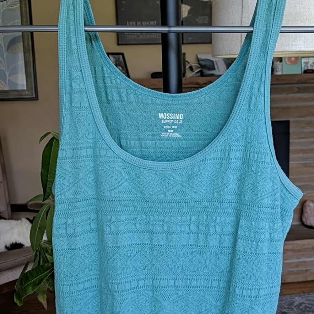 Teal Patterned Tank - Picture 2 of 5